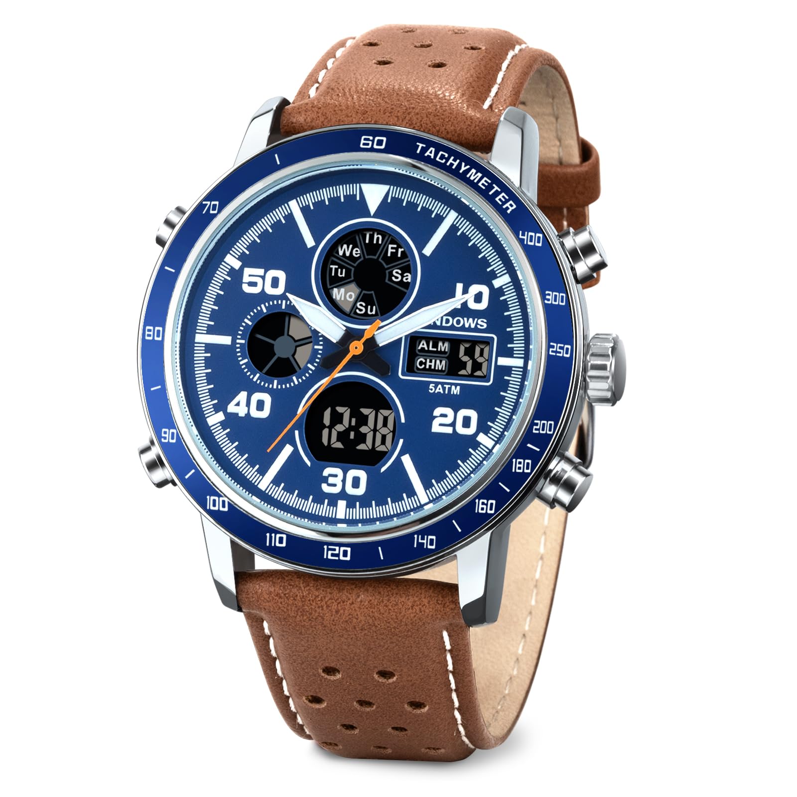 PINDOWS Men's Waterproof Quartz Watches